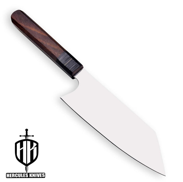 Hercules 12C27 Steel Steel Chef Knife Kitchen Knife Meat Knife Vegetable Handmade Walnut Handle No Damascus