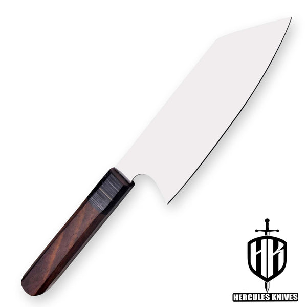 Hercules 12C27 Steel Steel Chef Knife Kitchen Knife Meat Knife Vegetable Handmade Walnut Handle No Damascus