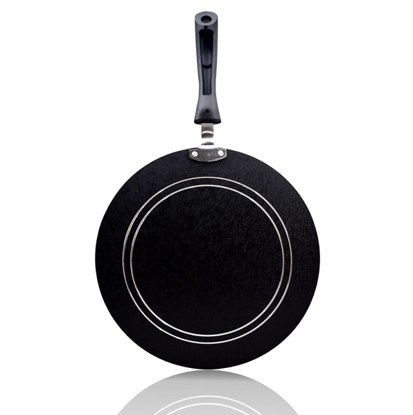 Aluminum Non-Stick Chapati Tawa Griddle Crepe Pan Frying Skillet Pan for Omelette Pan Paratha Aluminum Dosa Tawa, PFOA Free, Easy Clean Bakelite Handle Free Spoon