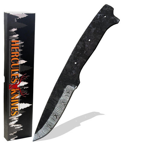 Hercules Custom Hand Forged Damascus Steel Blank Blade Army Knife Camping Knife Handmade Knife Making Supply (Free Shipping)