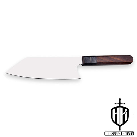 Hercules 12C27 Steel Steel Chef Knife Kitchen Knife Meat Knife Vegetable Handmade Walnut Handle No Damascus