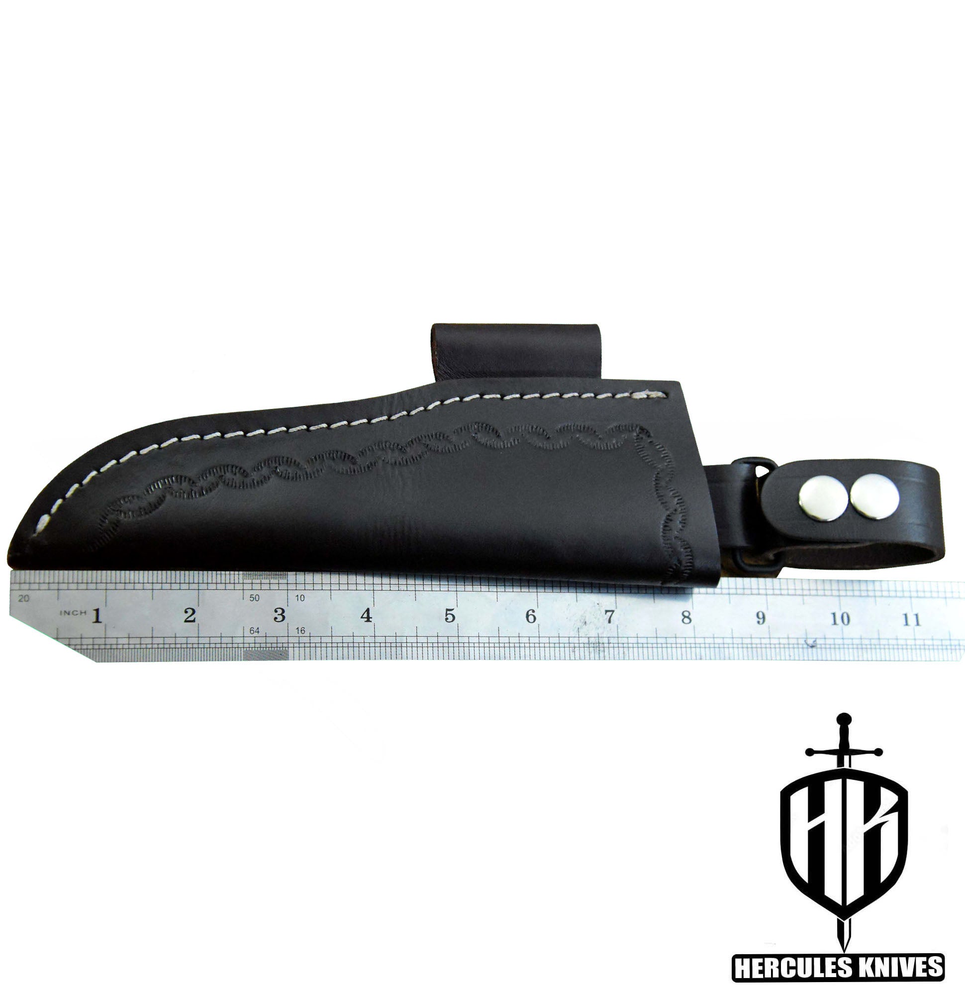 S213-CUSTOM 100% GENUINE LEATHER SHEATH POUCH HANDMADE FOR FIXED BLADE HUNTING KNIFE