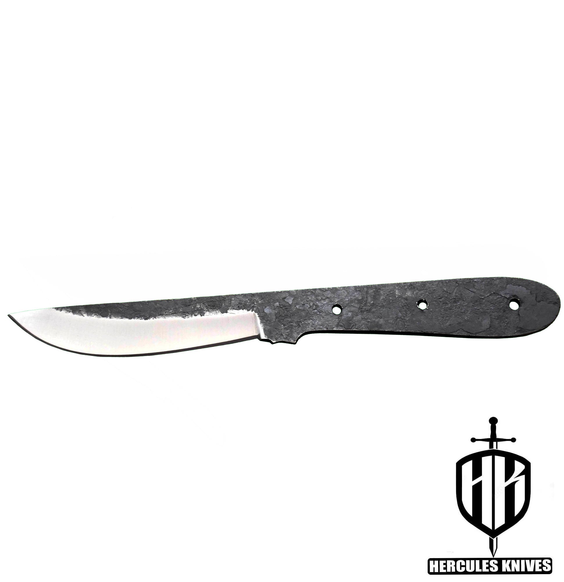 P499-Custom 8.5"OAL Hammered Spring Steel 5160 Blank Steak Hunting Knife Handmade, No Damascus
