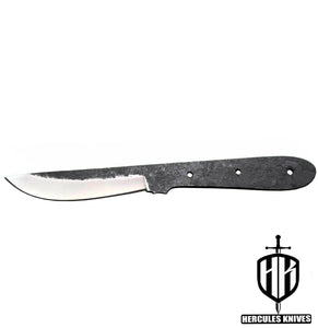P499-Custom 8.5"OAL Hammered Spring Steel 5160 Blank Steak Hunting Knife Handmade, No Damascus