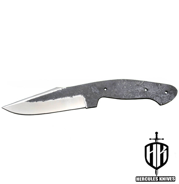 P501-Custom 10.0"OAL Hammered Spring Steel 5160 Blank Blade Hunting Knife Handmade, No Damascus