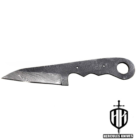 P232-Custom Hand Forged Hammered Damascus Steel Blank Blade Camping Knife, Handmade Knife Making Supply
