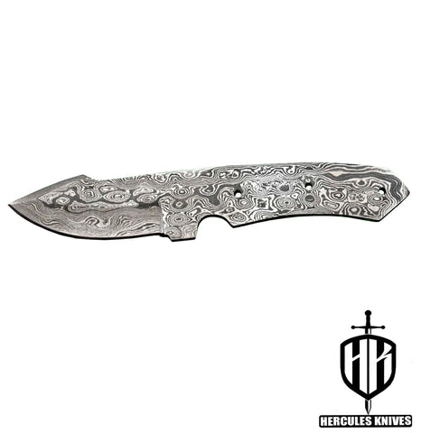 P400-Hercules Custom Hand Forged Damascus Steel Miniature Blank Blade Handmade Knife Making Supplies