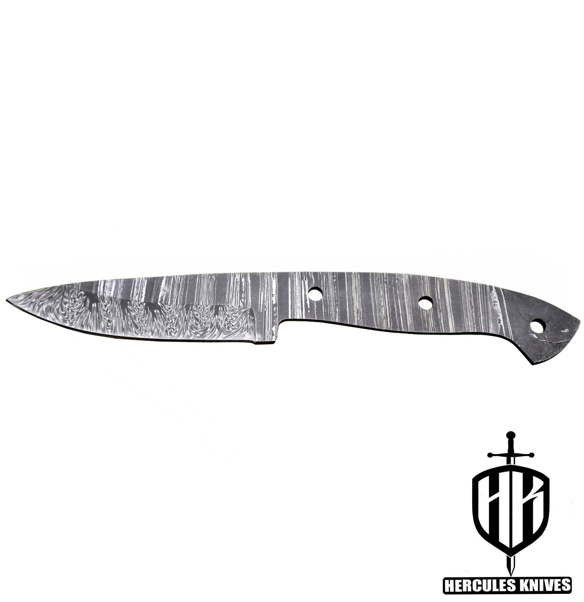 P556-Custom 9.3"OAL Hand Forged Damascus Steel Blank Blade Camping Knife, Handmade