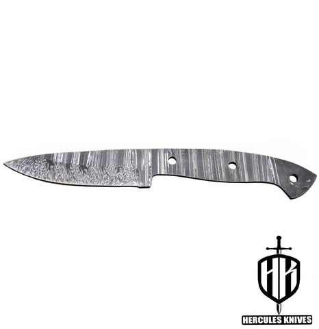P556-Custom 9.3"OAL Hand Forged Damascus Steel Blank Blade Camping Knife, Handmade