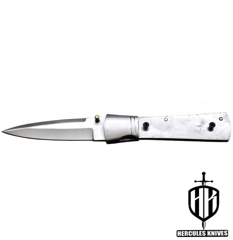 FL857-Custom Hand Forged Spring Steel 5160 Pocket Folding Blank Knife EDC Camping Knife