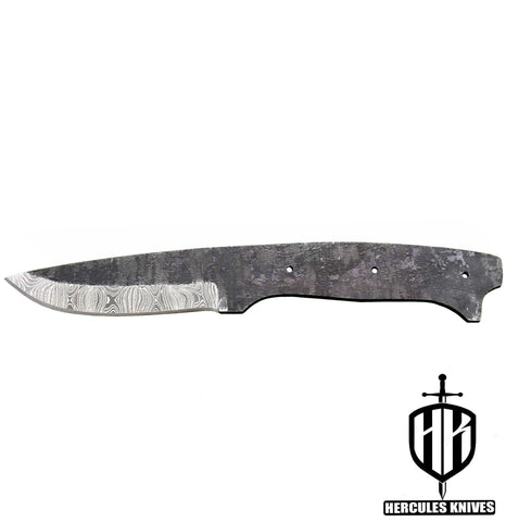 P482-Custom Hand Forged Hammered Damascus Steel Blank Blade Camping Knife, Handmade Knife Making Supply