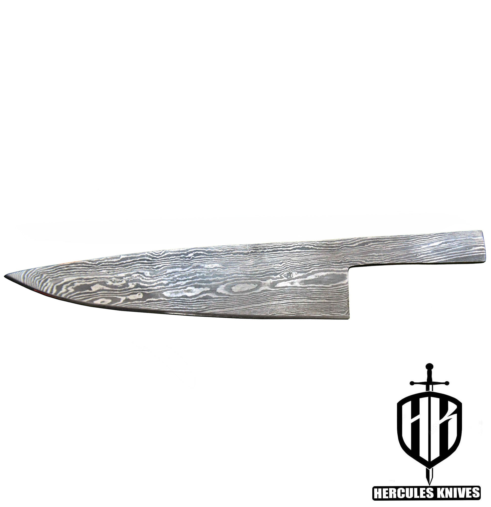 MB302-Custom Hand Forged Damascus Steel Blank Blade Chef Knife, Handmade Knife Making Supply