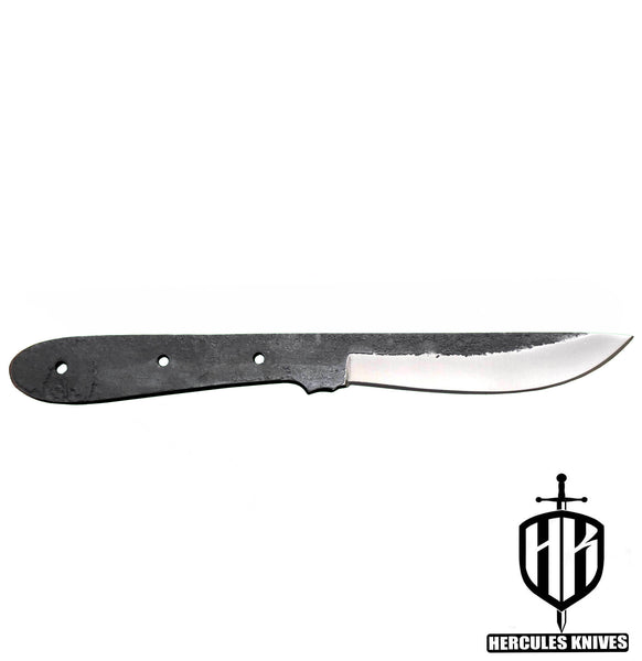 P499-Custom 8.5"OAL Hammered Spring Steel 5160 Blank Steak Hunting Knife Handmade, No Damascus