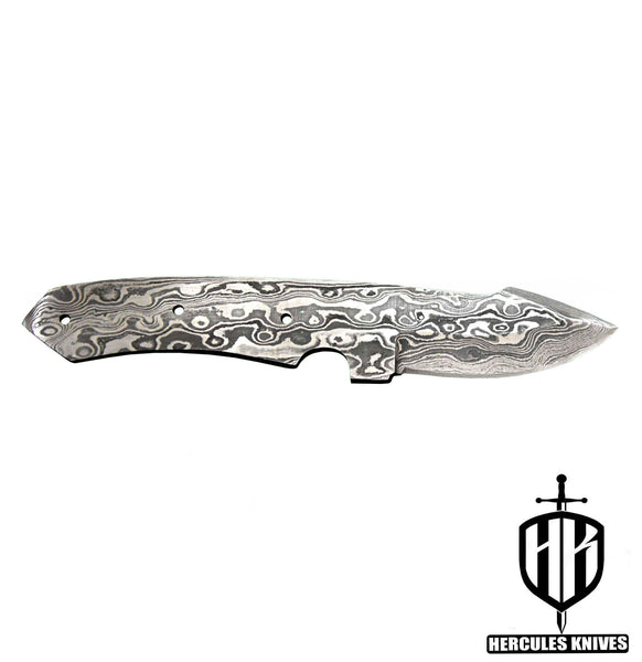 P400-Hercules Custom Hand Forged Damascus Steel Miniature Blank Blade Handmade Knife Making Supplies
