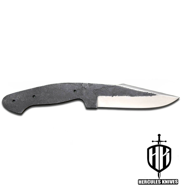 P501-Custom 10.0"OAL Hammered Spring Steel 5160 Blank Blade Hunting Knife Handmade, No Damascus