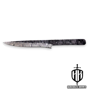 Hercules Custom 10.4"OAL Hand Forged Hammered Damascus Steel Blank Blade Fillet Knife Fishing Knife Handmade