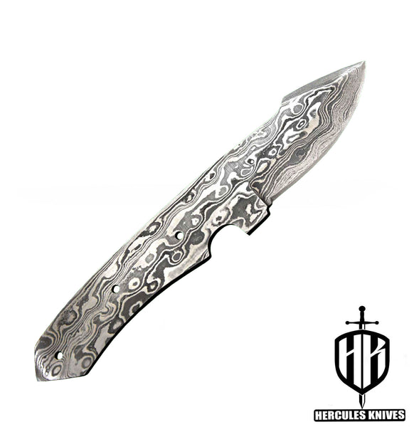 P400-Hercules Custom Hand Forged Damascus Steel Miniature Blank Blade Handmade Knife Making Supplies