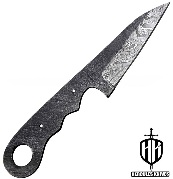 P232-Custom Hand Forged Hammered Damascus Steel Blank Blade Camping Knife, Handmade Knife Making Supply