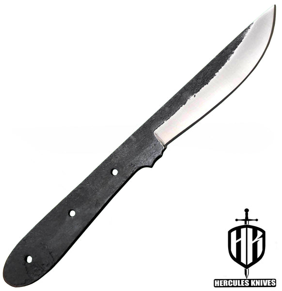 P499-Custom 8.5"OAL Hammered Spring Steel 5160 Blank Steak Hunting Knife Handmade, No Damascus