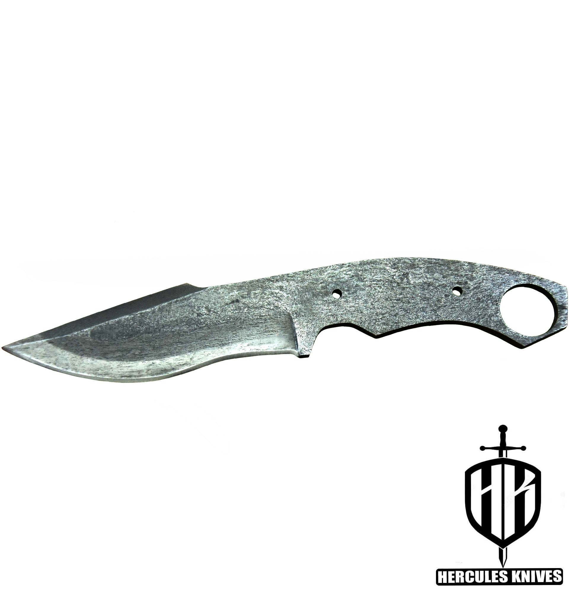 P152-Custom 9.1"OAL Hammered Spring Steel 5160 Blank Blade Hunting Knife Handmade, No Damascus