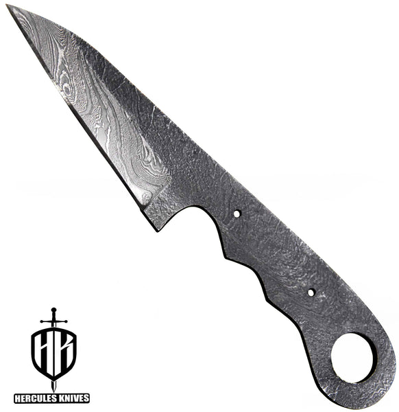 P232-Custom Hand Forged Hammered Damascus Steel Blank Blade Camping Knife, Handmade Knife Making Supply