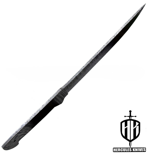 MB724-Custom 11.3"OAL Hand Forged Damascus Steel Blank Blade Fillet Knife Fishing Knife Handmade