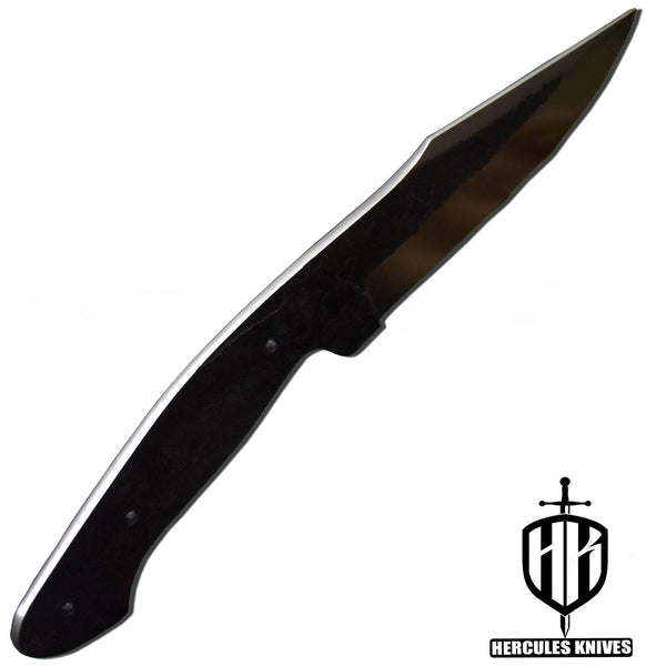 P501-Custom 10.0"OAL Hammered Spring Steel 5160 Blank Blade Hunting Knife Handmade, No Damascus