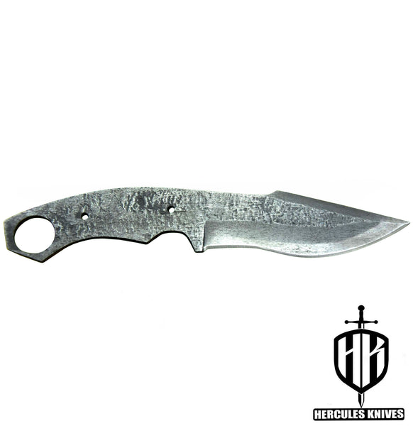 P152-Custom 9.1"OAL Hammered Spring Steel 5160 Blank Blade Hunting Knife Handmade, No Damascus