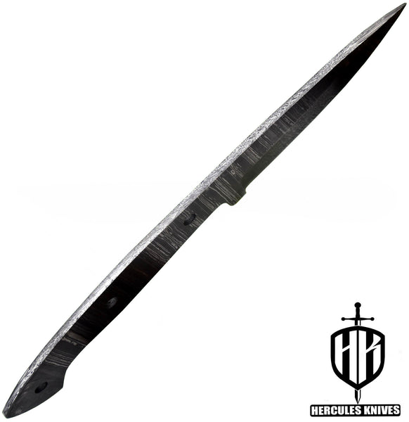 P556-Custom 9.3"OAL Hand Forged Damascus Steel Blank Blade Camping Knife, Handmade