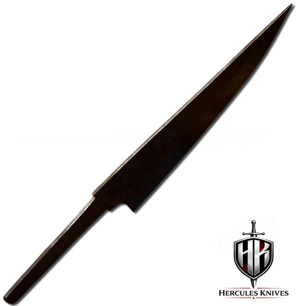 MB662-Custom 12.4"OAL Hand Forged Hammered Damascus Steel Blank Blade Chef Knife, Handmade Knife Making Supply