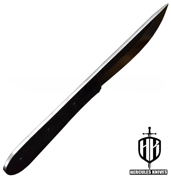 P499-Custom 8.5"OAL Hammered Spring Steel 5160 Blank Steak Hunting Knife Handmade, No Damascus