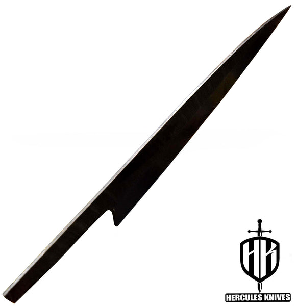 MB534-Custom 11.5"OAL Hand Forged Hammered Damascus Steel Blank Blade Chef Knife, Handmade Knife Making Supply