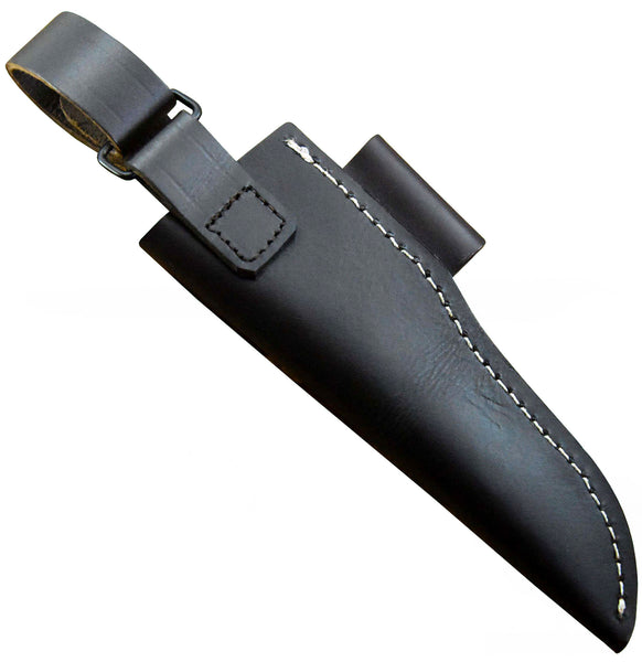 S213-CUSTOM 100% GENUINE LEATHER SHEATH POUCH HANDMADE FOR FIXED BLADE HUNTING KNIFE