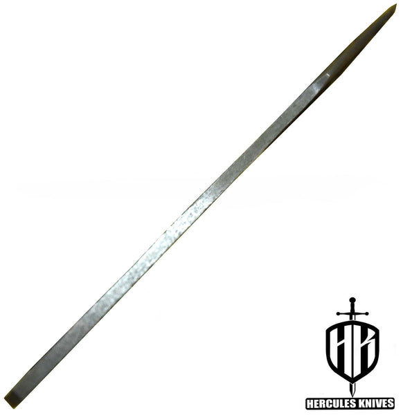 P152-Custom 9.1"OAL Hammered Spring Steel 5160 Blank Blade Hunting Knife Handmade, No Damascus