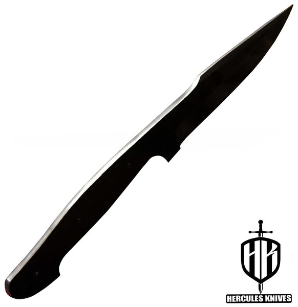 P442-Custom 10.2"OAL Hand Forged Hammered Damascus Steel Blank Blade Camping Knife, Handmade