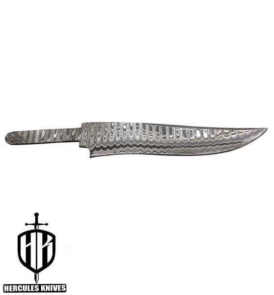 Hercules Custom 11.1"OAL Hand Forged Damascus Steel Blank Blade Army Knife Camping Knife Handmade (Free Shipping)