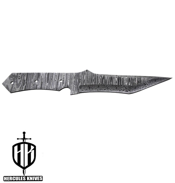 Custom Hand Forged Damascus Steel Blank Blade Tactical Hunting Knife Handmade Damascus Billet Bar | Knife Making Supply (Free Shipping)