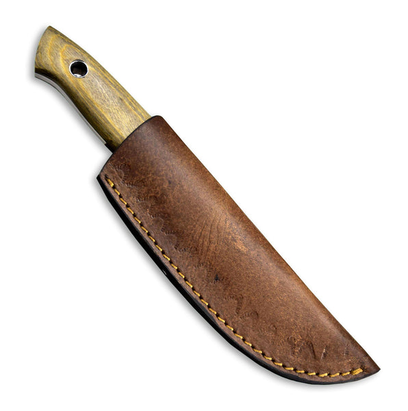 Hercules Custom 1095 High Carbon Steel Scandi Grind Bushcarft Hunting Knife Fixed Blade Knife Wooden Handle With Leather Sheath Handmade Full Tang (FREE SHIPPING)