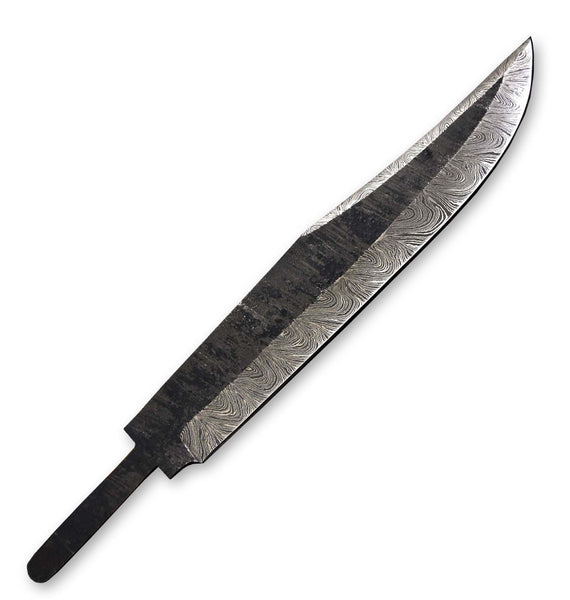 Hercules Custom Hand Forged Damascus Steel Blank Blade Bowie Hunting Knife BOWIE BLADE Handmade (FREE SHIPPING)