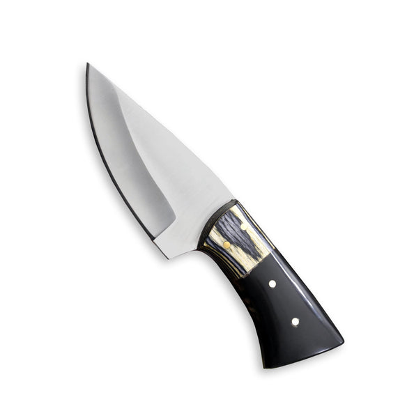 Custom Ball Bearing 52100 Steel Skinner Hunting Knife Camping Survival Knife Wooden & G-10 Micarta Handle | Handmade | Leather Sheath (Free Shipping)