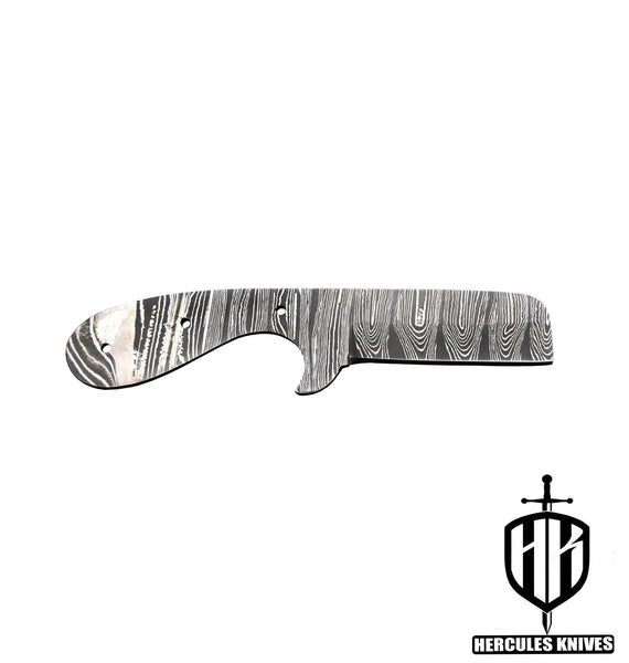 Hercules Custom Hand Forged Damascus Steel Skinning Bull Cutter Blank Blade Handmade Knife Making Supplies (Free Shipping)