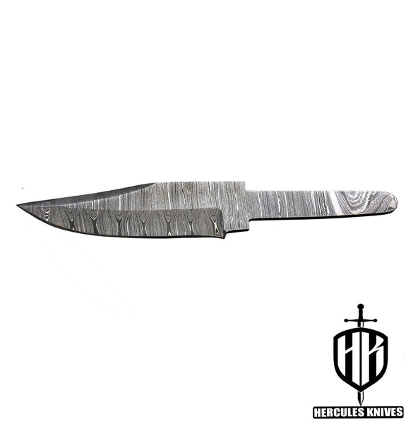 Hercules Custom Hand Forged Damascus Steel Blank Blade Army Knife Camping Knife Handmade Knife Making Supply(Free Shipping)