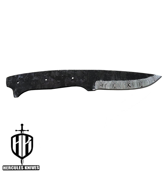 Hercules Custom Hand Forged Damascus Steel Blank Blade Army Knife Camping Knife Handmade Knife Making Supply (Free Shipping)