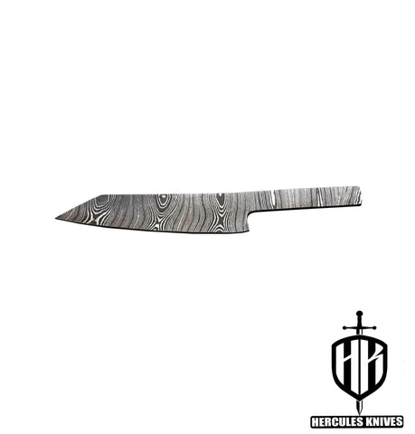 Hercules Custom Hand Forged Damascus Steel Miniature Chef Blank Blade Handmade Knife Making Supplies (Free Shipping)