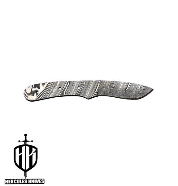 Hercules Custom Hand Forged Damascus Steel Miniature Kukri Blank Blade Handmade Knife Making Supplies (Free Shipping)