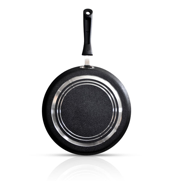 Aluminum Nonstick Crepe Pan, 12” Non Stick Skillet Pan for Egg Omelet Tortilla Tawa Dosa, Flat Frying Pan,PFOA & PTFEs Free, Suitable for Gas Stovetop Cookware