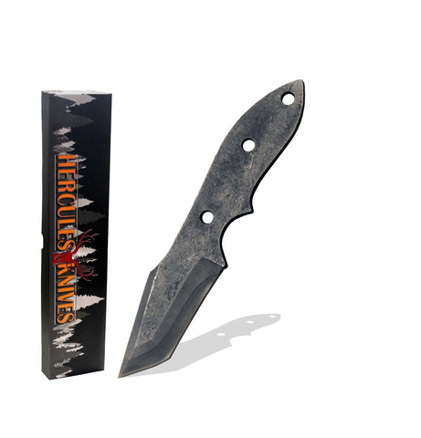 Hercules Custom 1095 High Carbon Steel Blank Blade Tanto Skinning Hunting Knife Handmade Skinner Blade, No Damascus (Free Shipping)