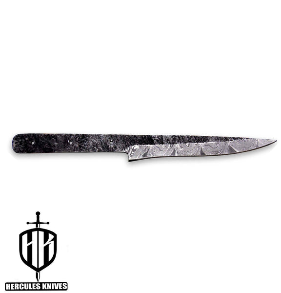 Hercules Custom 10.4"OAL Hand Forged Hammered Damascus Steel Blank Blade Fillet Knife Fishing Knife Handmade