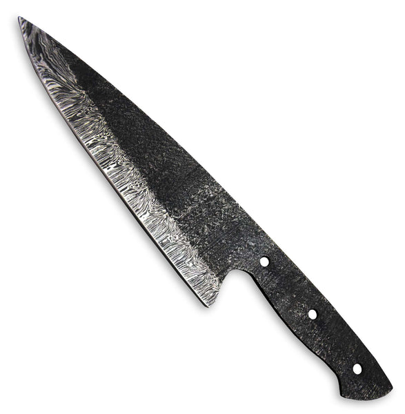 Hercules Custom Hand Forged Hammered Damascus Steel Blank Blade Chef Knife Kitchen Knife Meat Knife Handmade