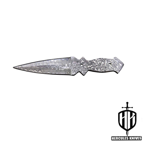 Hercules Custom Hand Forged Damascus Steel Dagger Skinning Blank Blade Camping Hunting Knife Handmade Knife Making Supplies